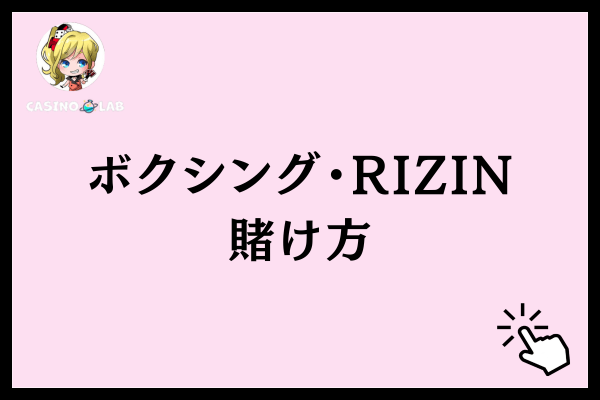 ボクシング・RIZIN賭け方