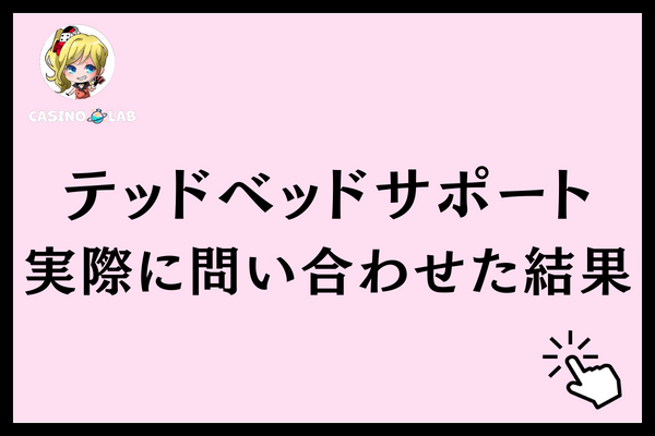 テッドベット　サポート　問い合わせた結果